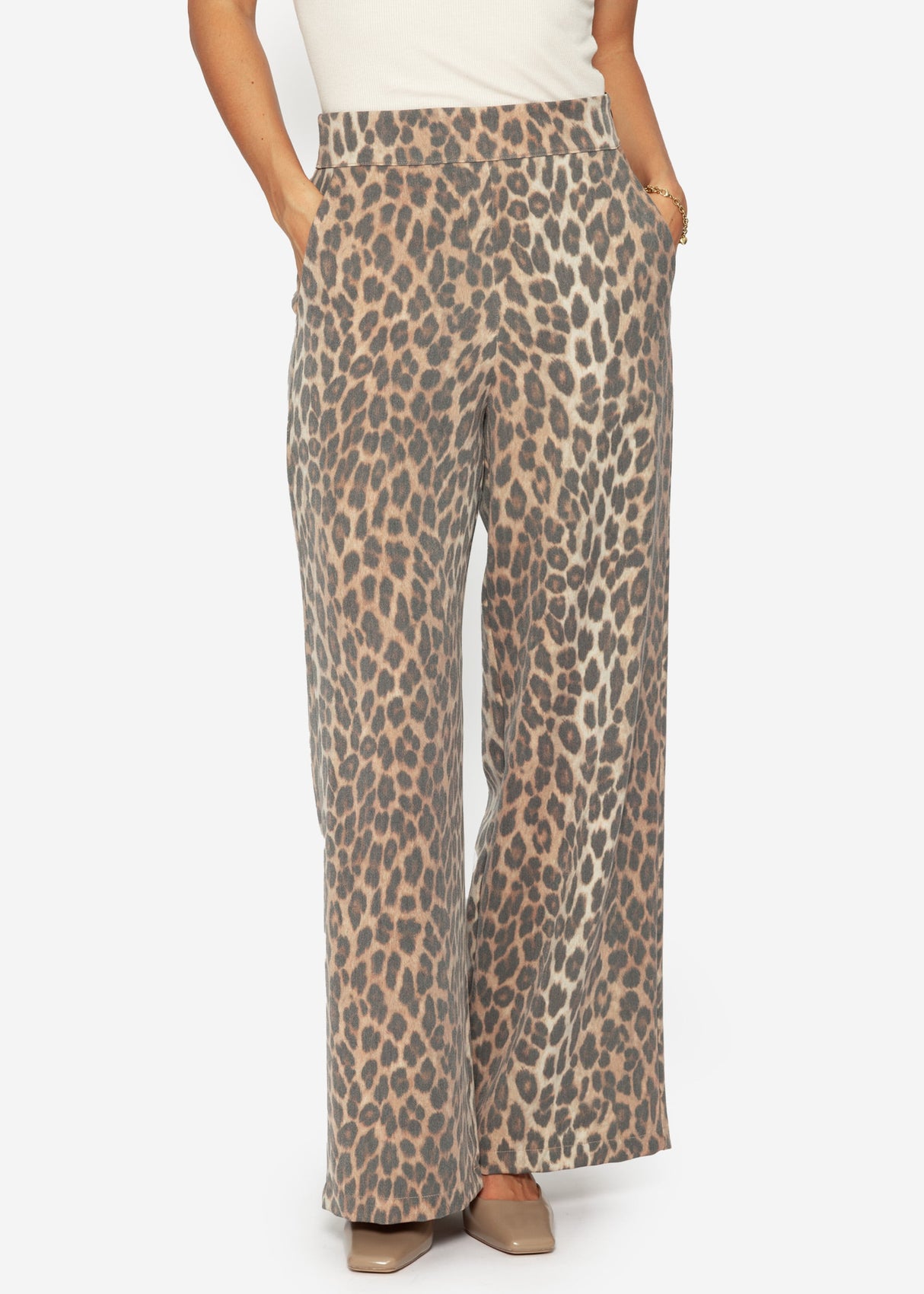 Leo fabric trousers - brown