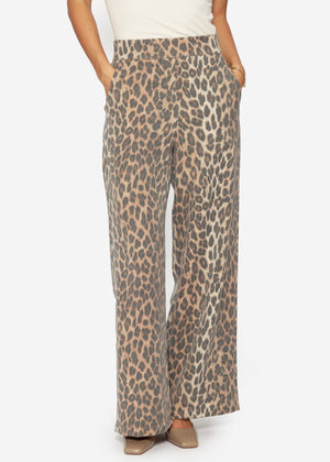 Leo fabric trousers - brown