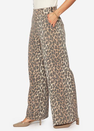 Leo fabric trousers - brown