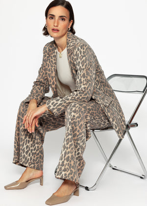 Leo fabric trousers - brown