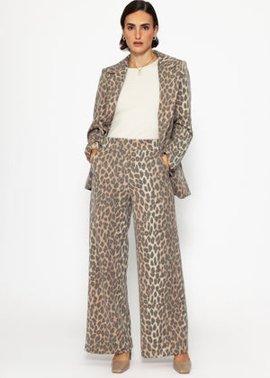 Leo fabric trousers - brown