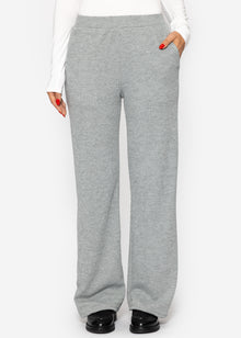 Loungewear Hose in Rippoptik - grau