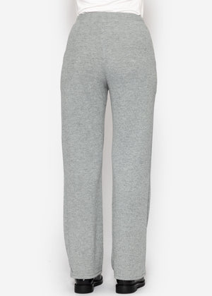 Loungewear Hose in Rippoptik - grau