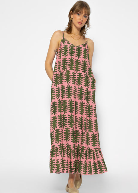 Maxi dress with print - pink by SASSYCLASSY