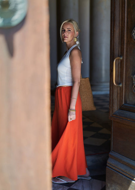 Maxi Musselin Rock - orange von SASSYCLASSY