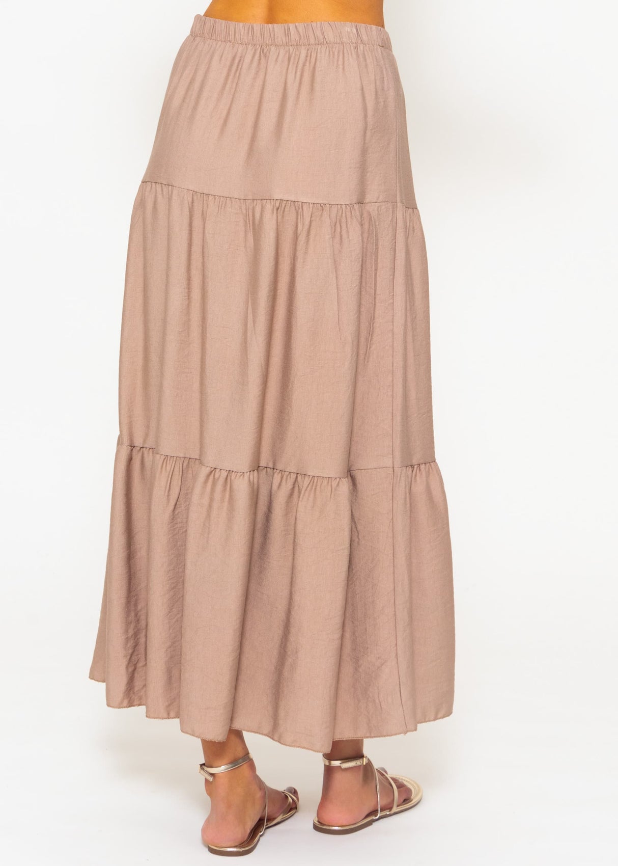 Maxi Volantsrock - taupe