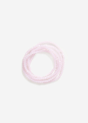 Mehrreihiges Perlen Armband - pastellrosa