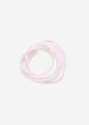Mehrreihiges Perlen Armband - pastellrosa