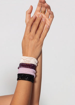 Mehrreihiges Perlen Armband - creme