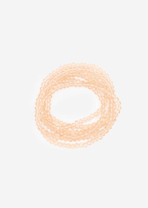 Mehrreihiges Perlen Armband - nude