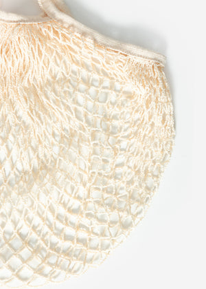 Mesh-Netztasche - beige