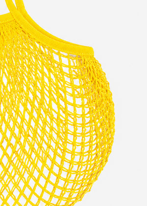 Mesh-Netztasche - gelb
