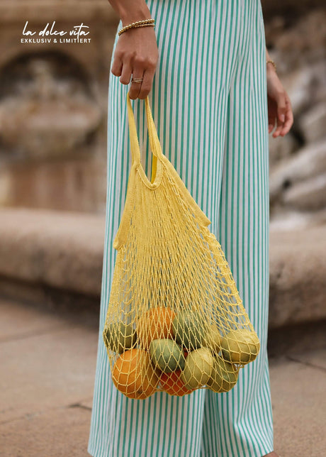 Mesh-Netztasche - gelb by SASSYCLASSY