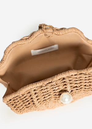 Mussel -shaped bag - beige