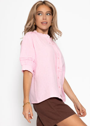 Short arm Musselin Blouse - pink