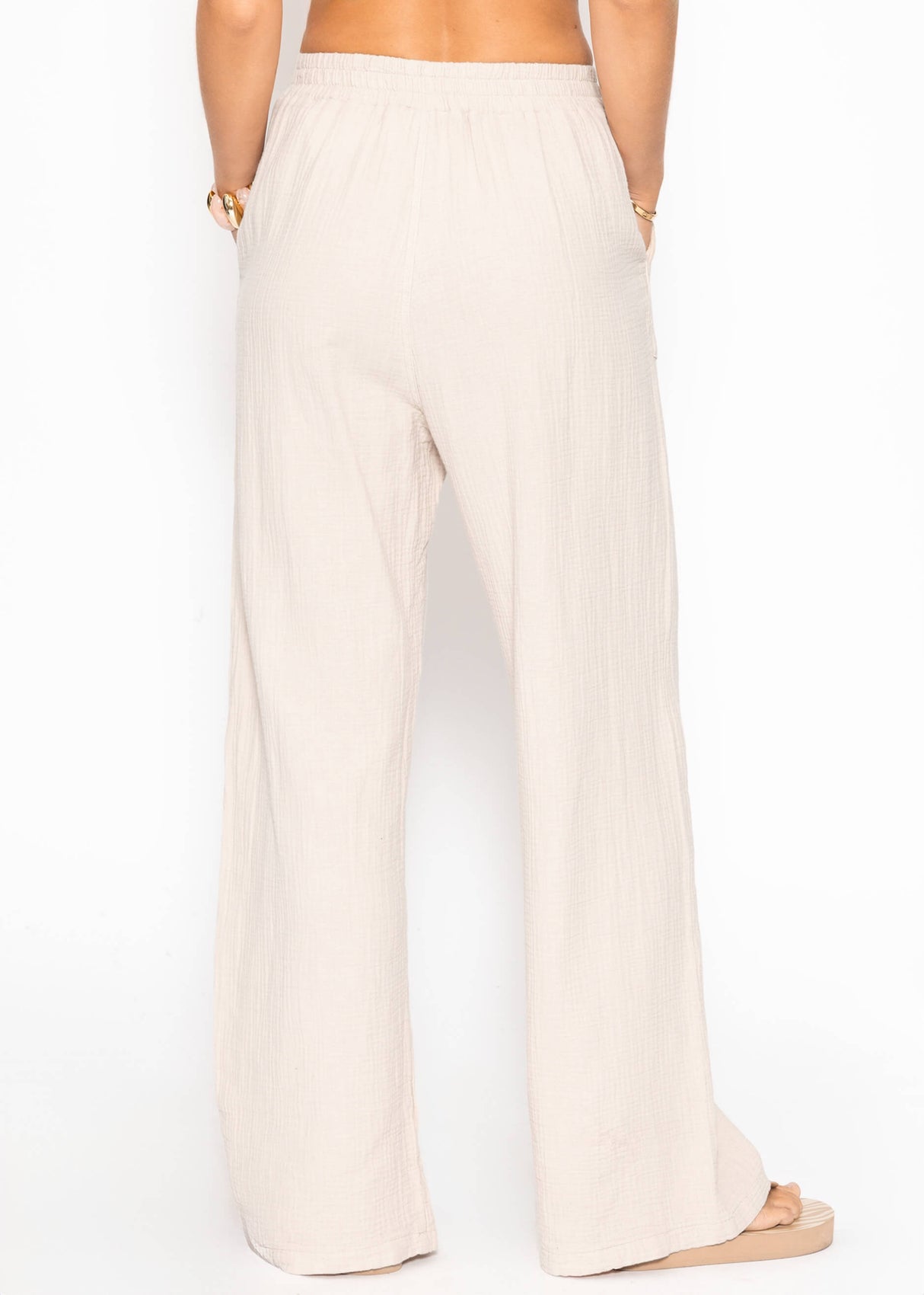Musselin Hose - hellbeige