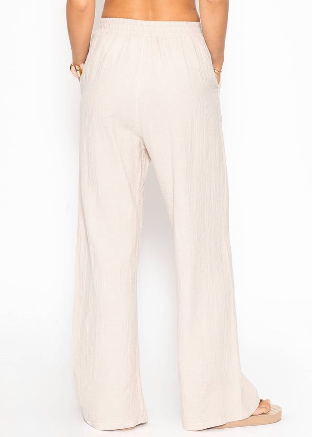 Musselin Hose - hellbeige