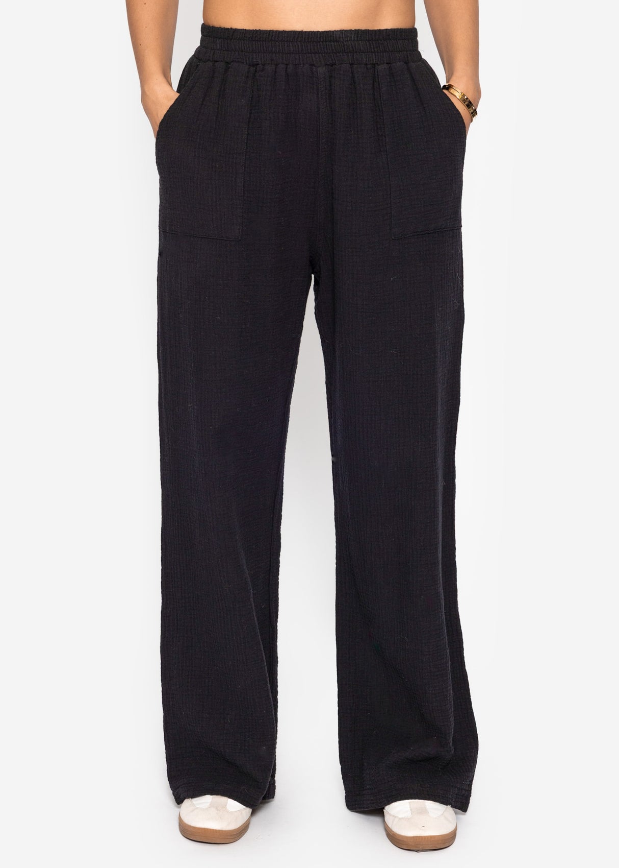 Muslin pants - black