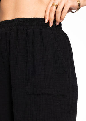 Muslin pants - black