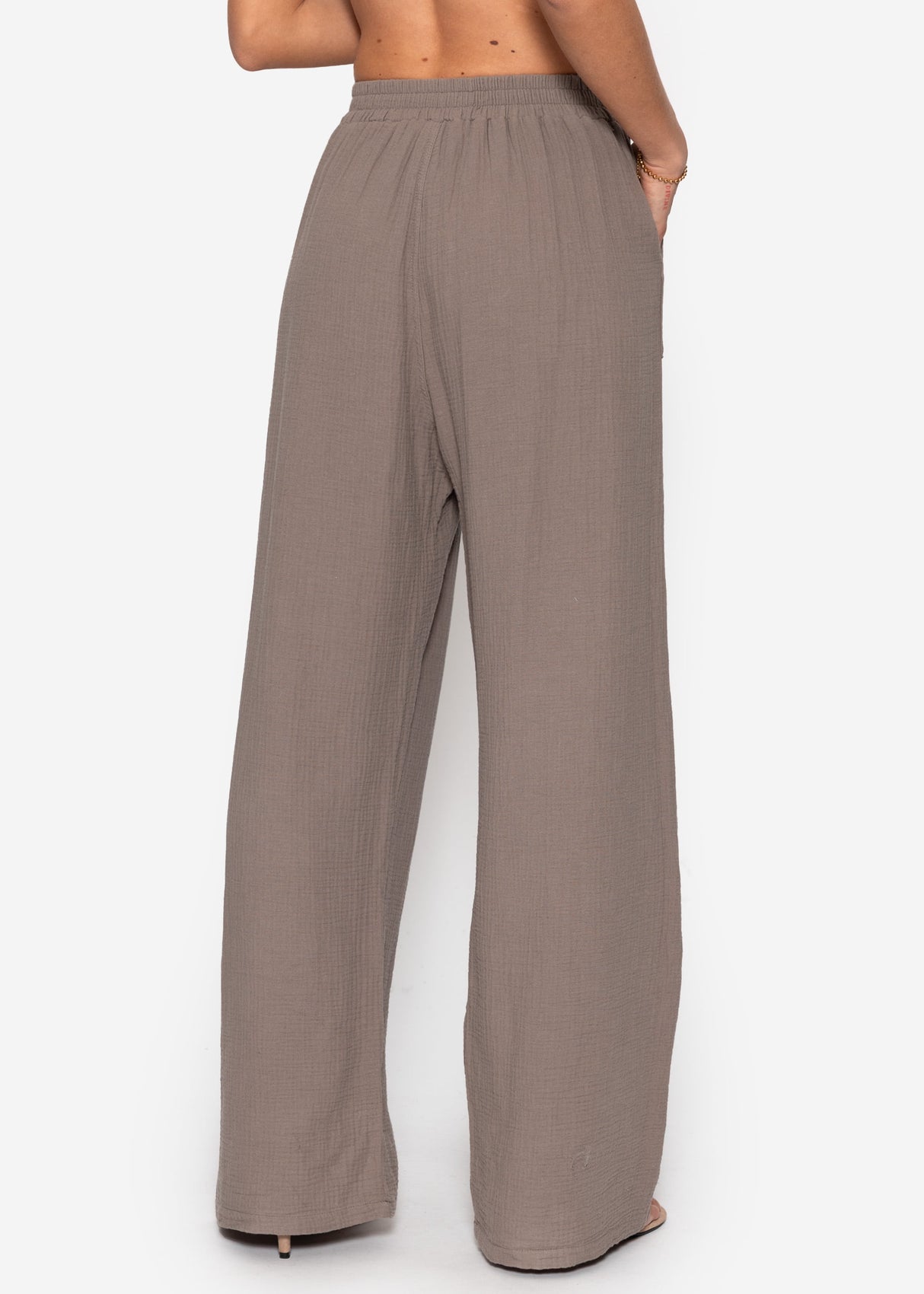 Musselin Hose - taupe