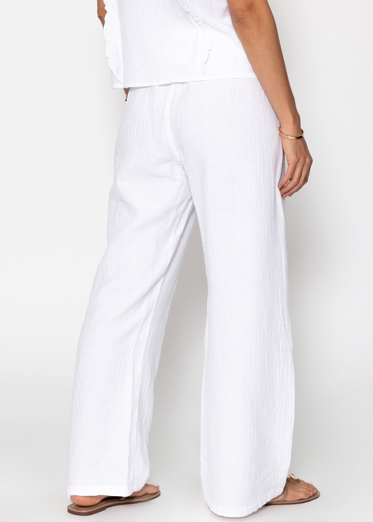 Muslin pants - white