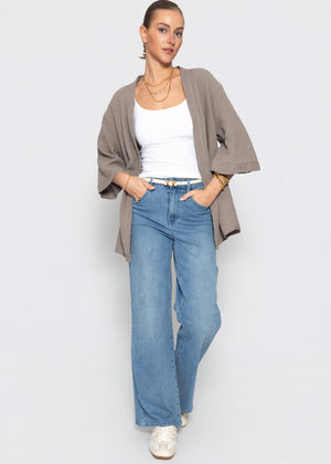 Musselin Kimono - taupe