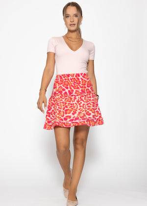 Musselin Rock with Leo -Print - Pink