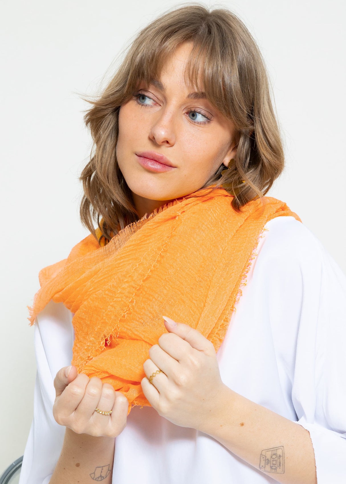 Muslin scarf - apricot