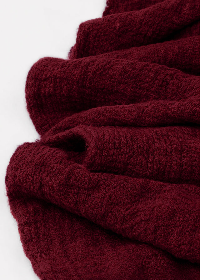 Musselin Schal - burgundy
