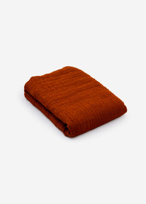 Musselin Schal - cognac