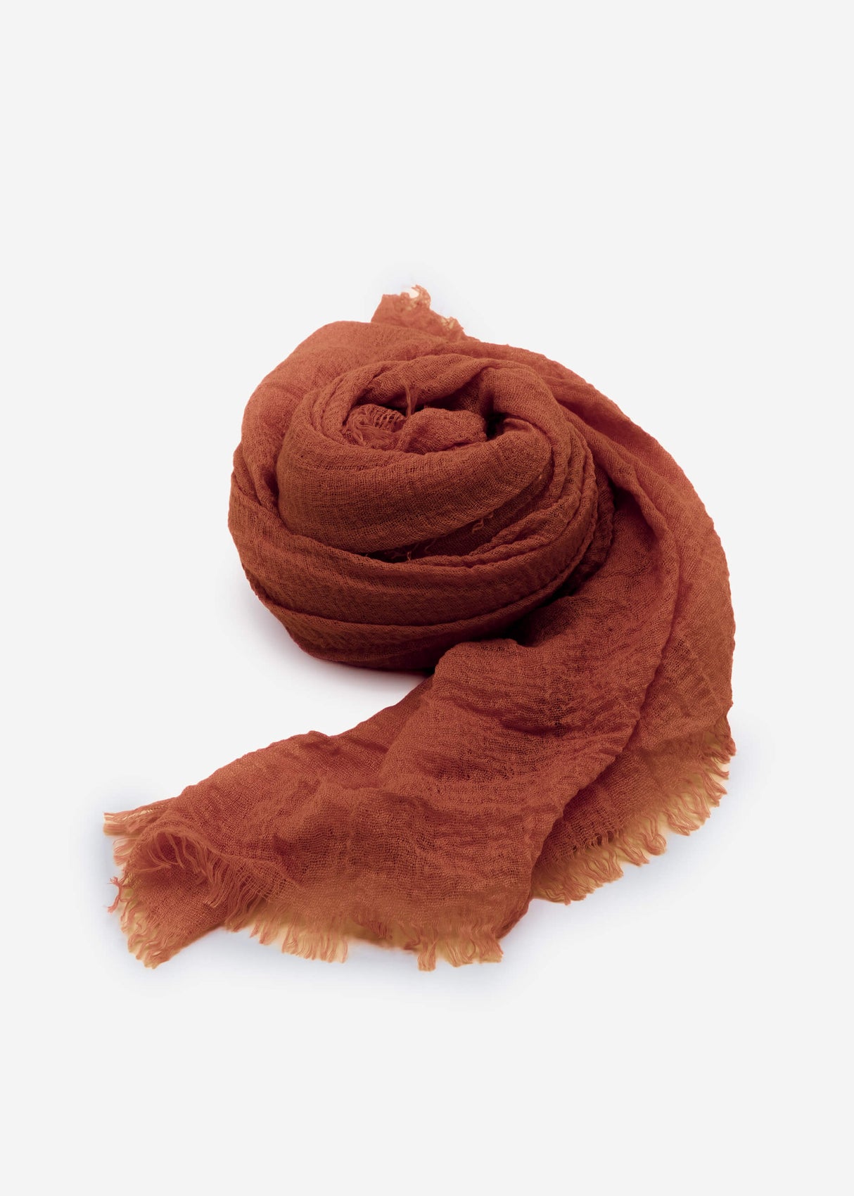 Muslin scarf - cognac