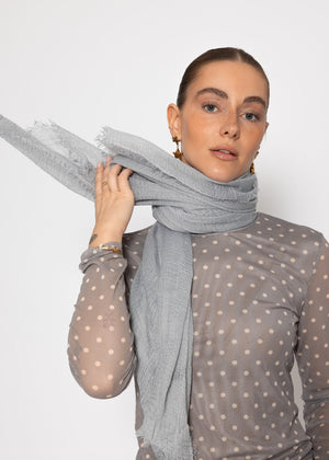 Musselin Schal - grau
