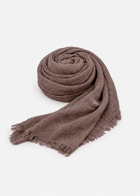 Musselin Schal - mocha