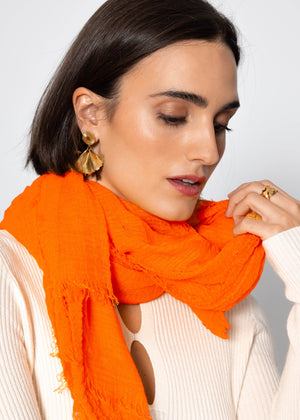 Muslin scarf, orange