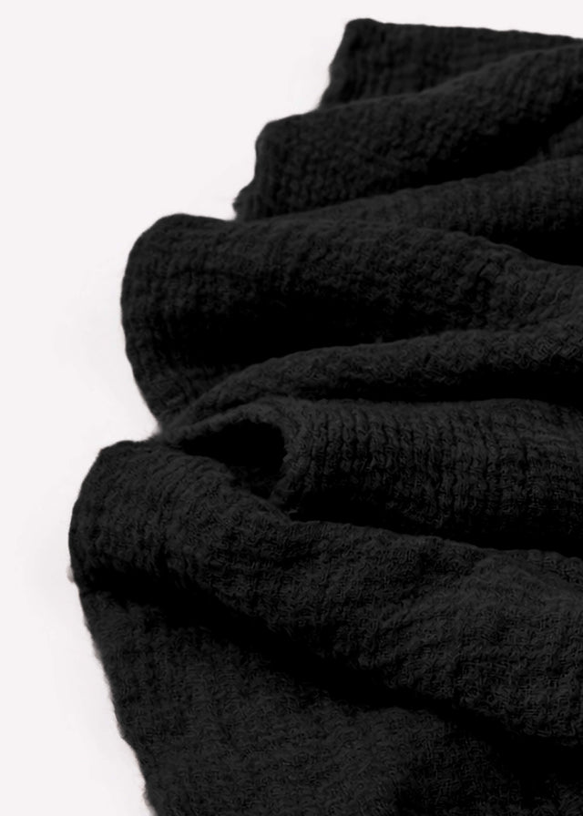 Muslin scarf - black