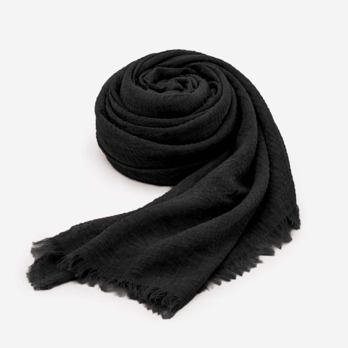 Musselin Schal schwarz – SASSYCLASSY