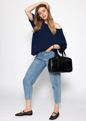 Casual muslin shirt - dark blue