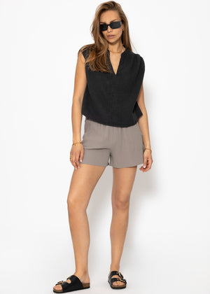 Musselin Shirt - schwarz