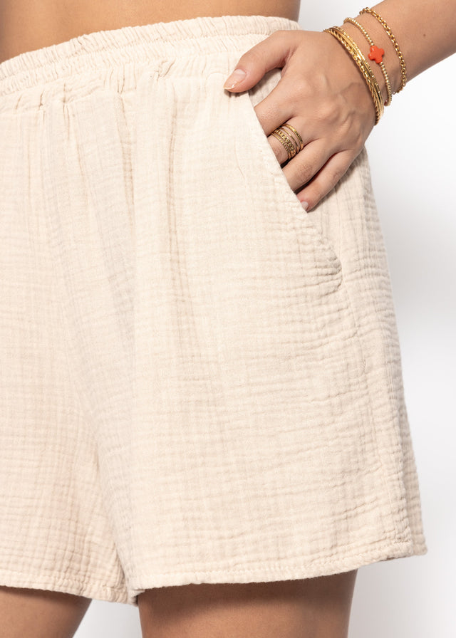 Musselin Shorts - beige