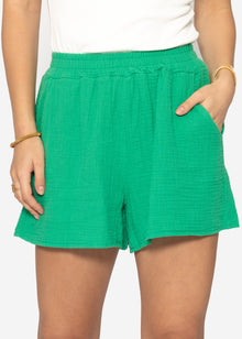 Musselin Shorts, grün