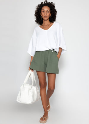 Musselin Shorts - khaki