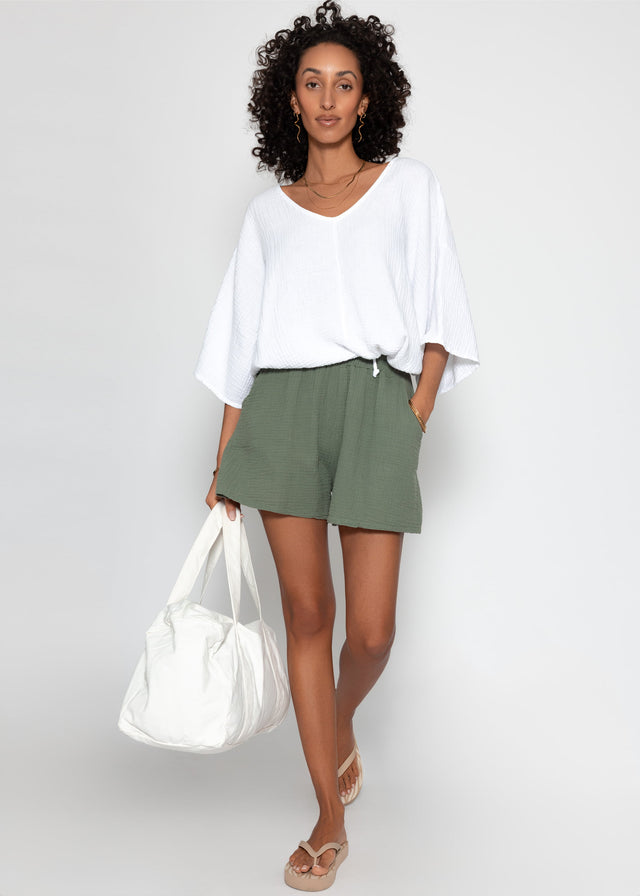 Musselin Shorts - khaki
