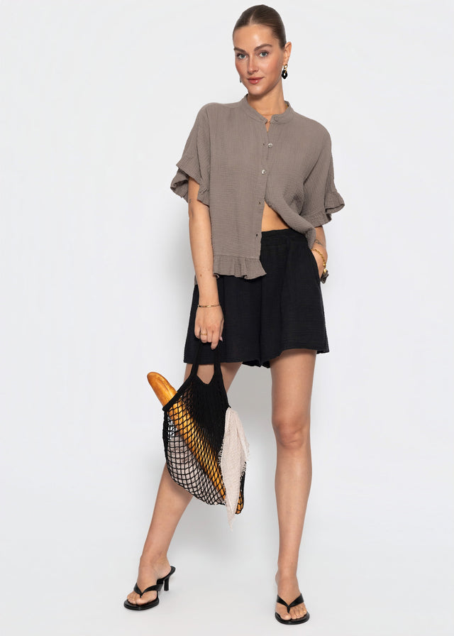 Muslin shorts - black