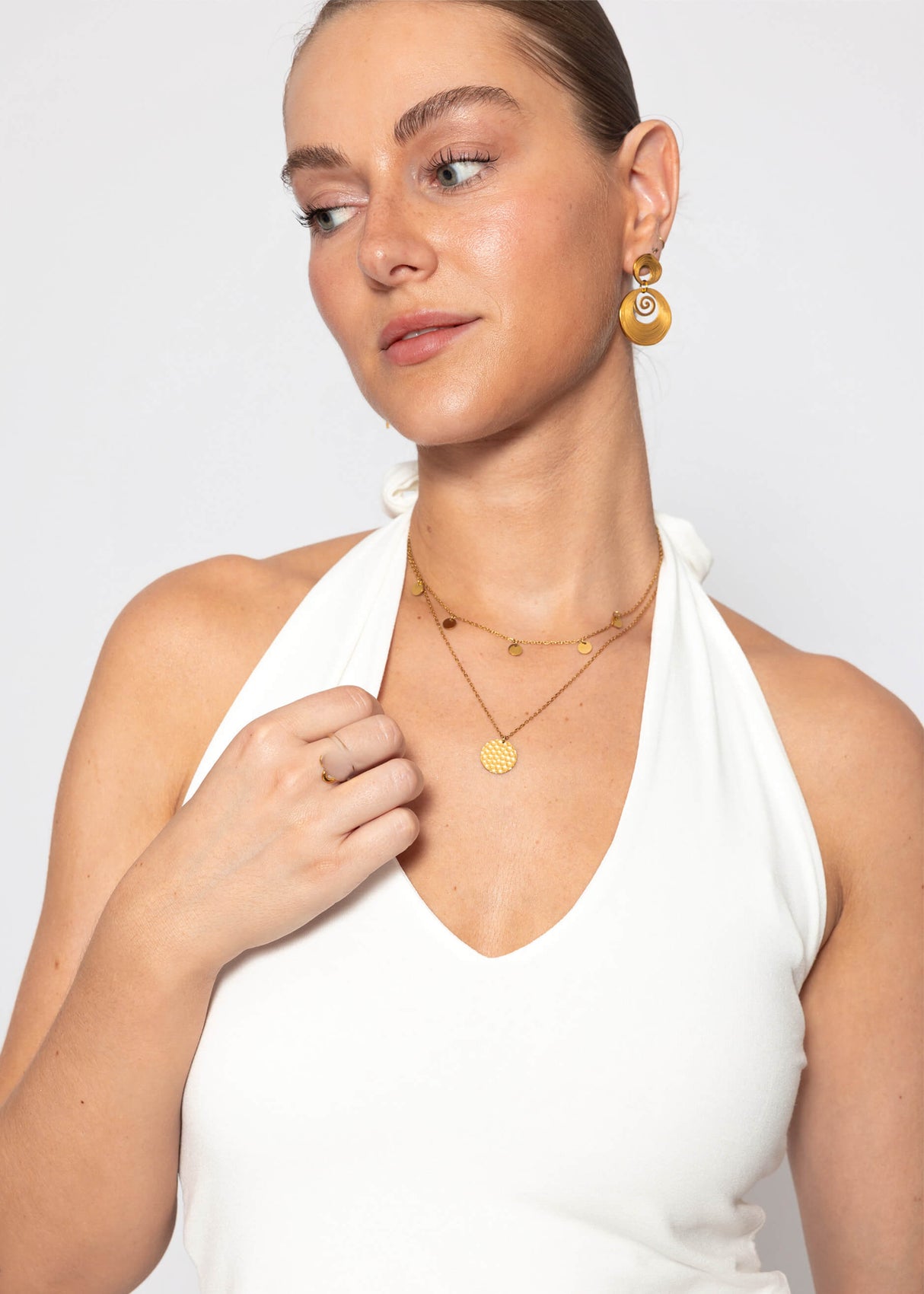 Neckholder-Top - offwhite