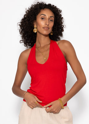 Neckholder-Top - rot