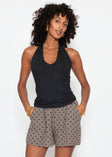 Neckholder-Top - schwarz