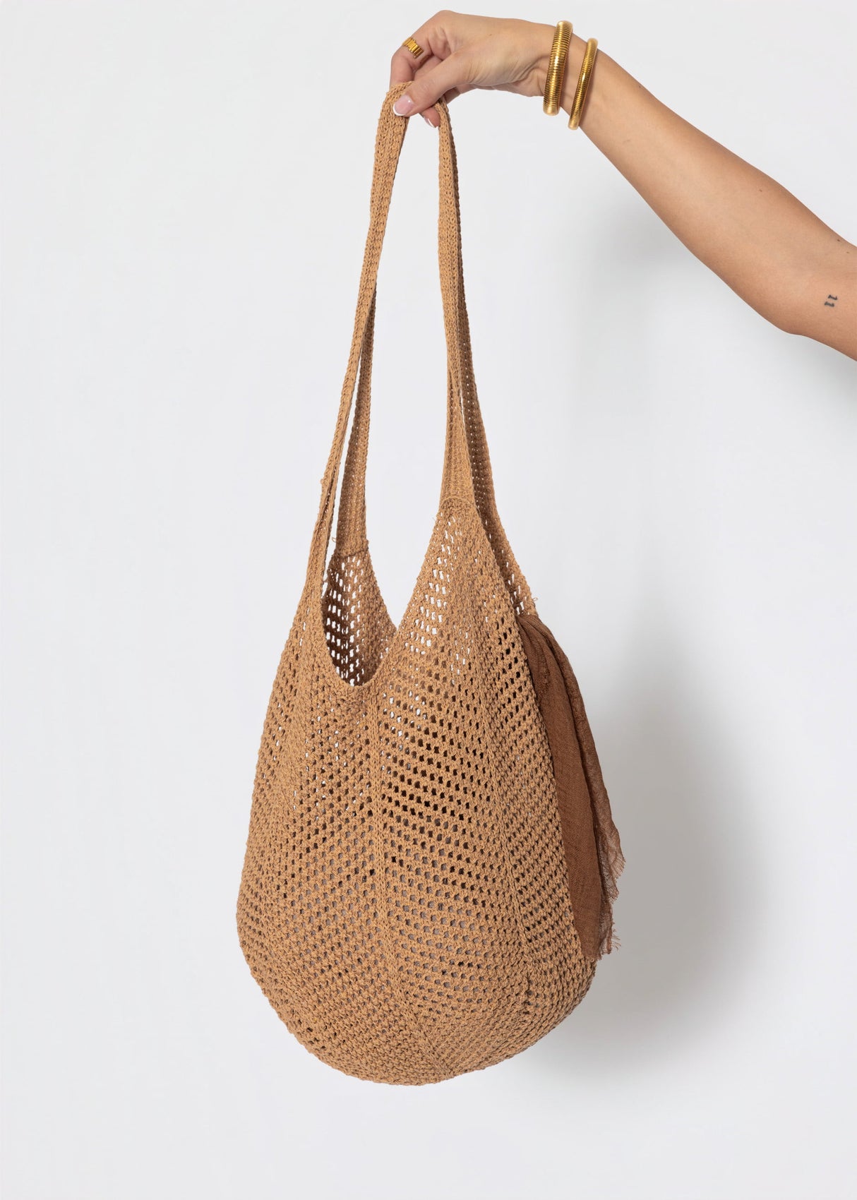 Netztasche - braun