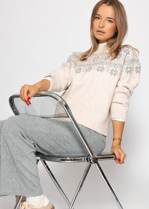 Norwegian sweater - off-white/gray