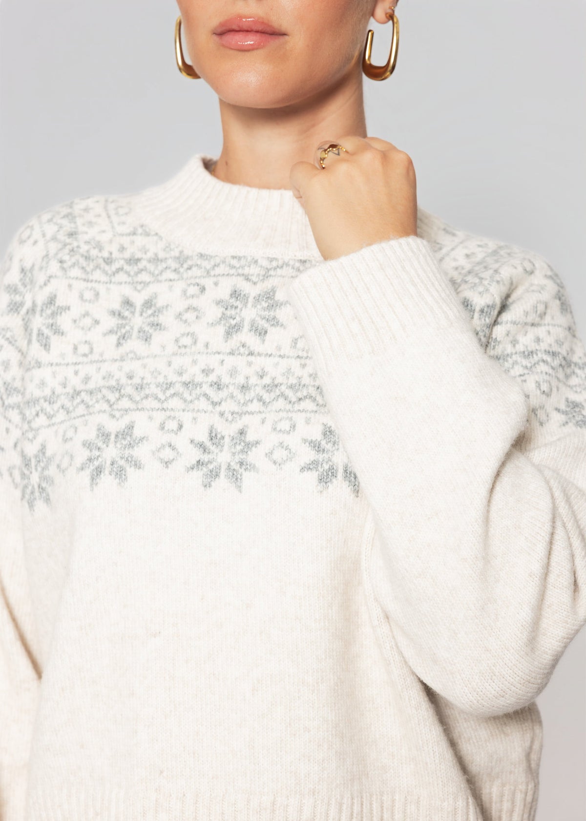 Norweger Pullover - hellbeige