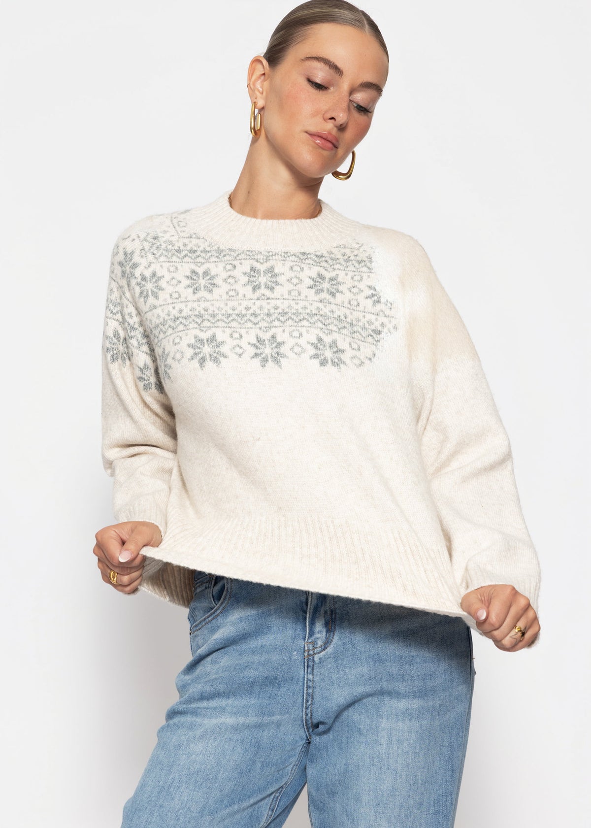 Norweger Pullover - hellbeige